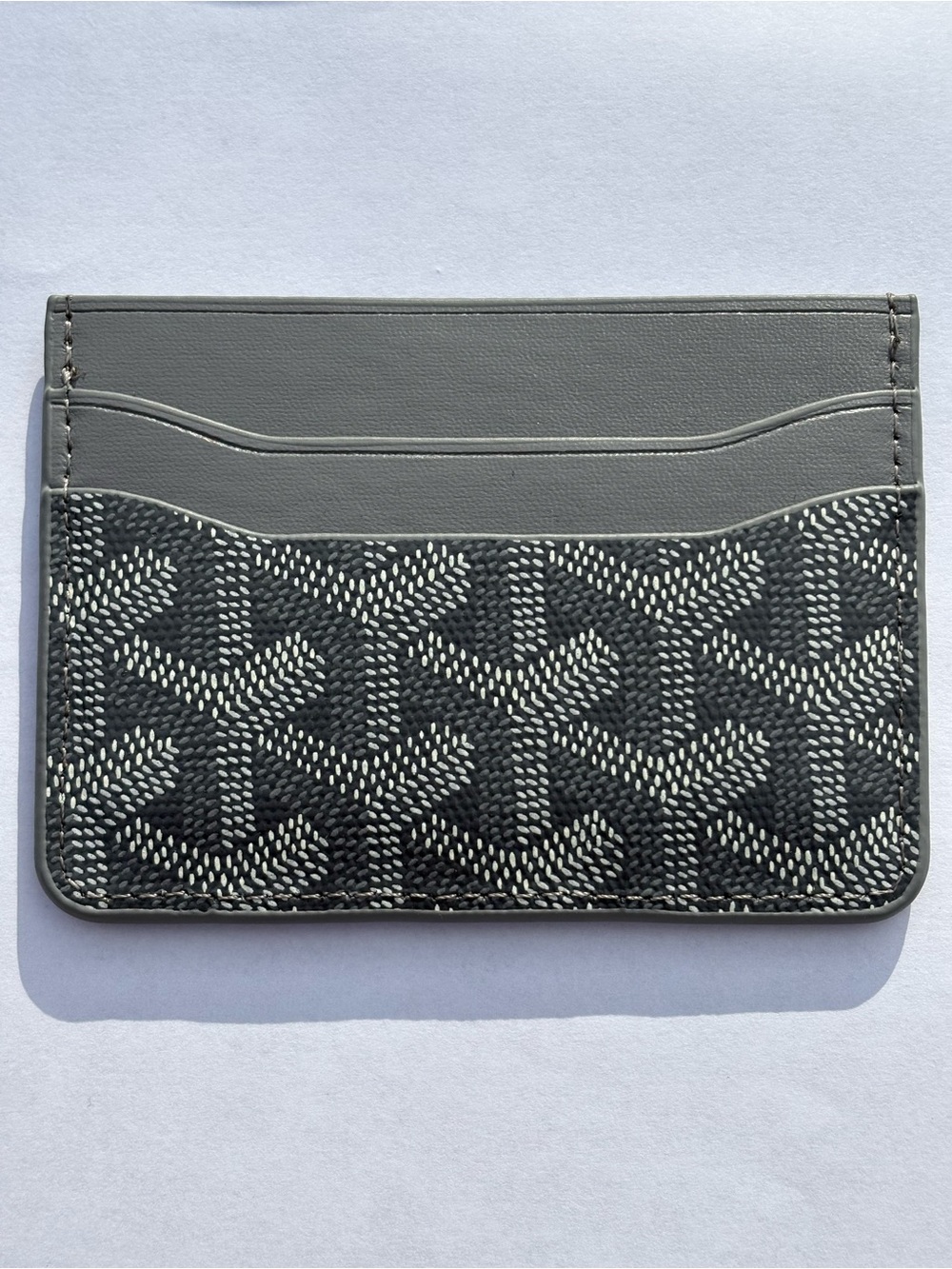 Goyard Gray and Black Goyardine Card Holder - Picture 6 of 10